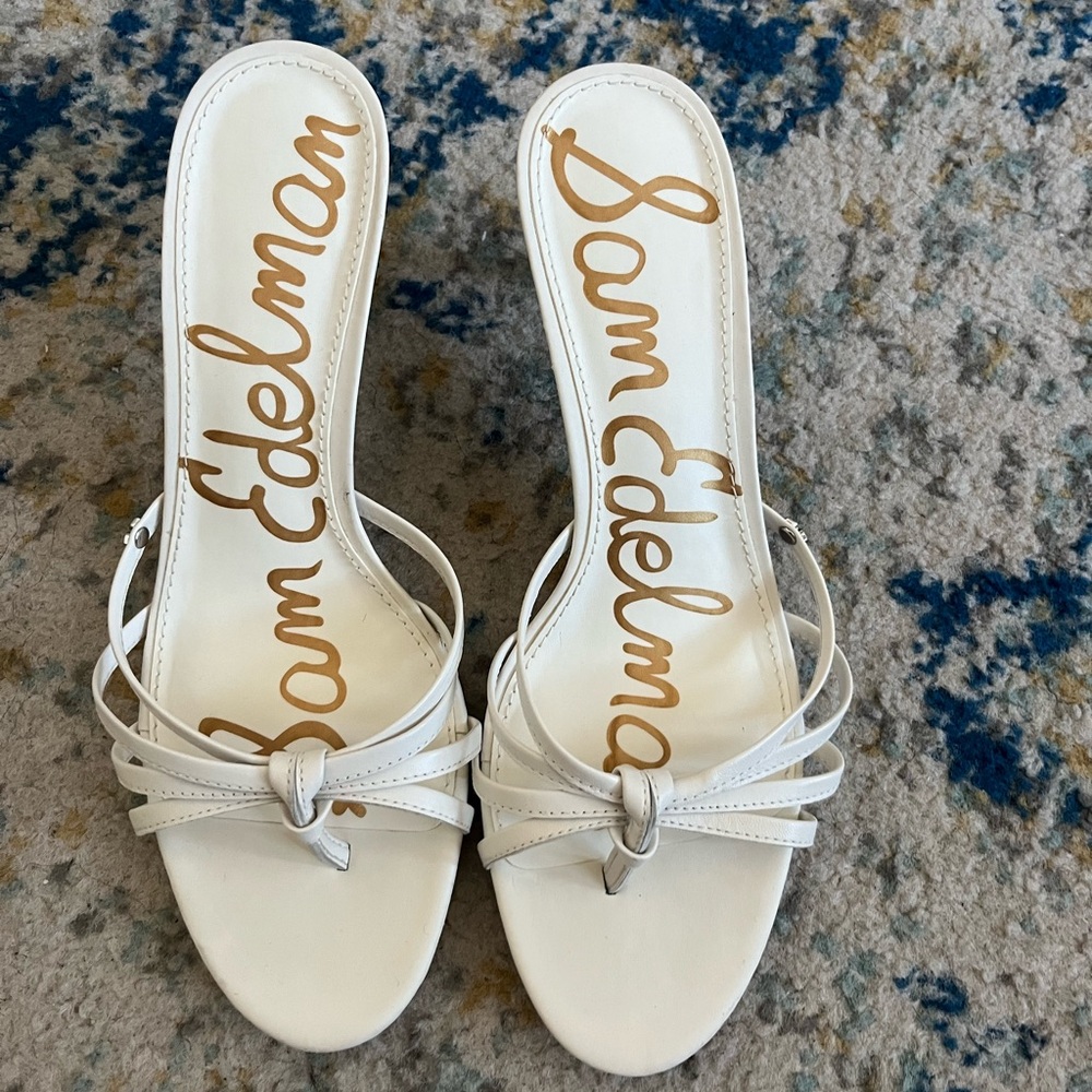 Sam Edelman white kitten sandals